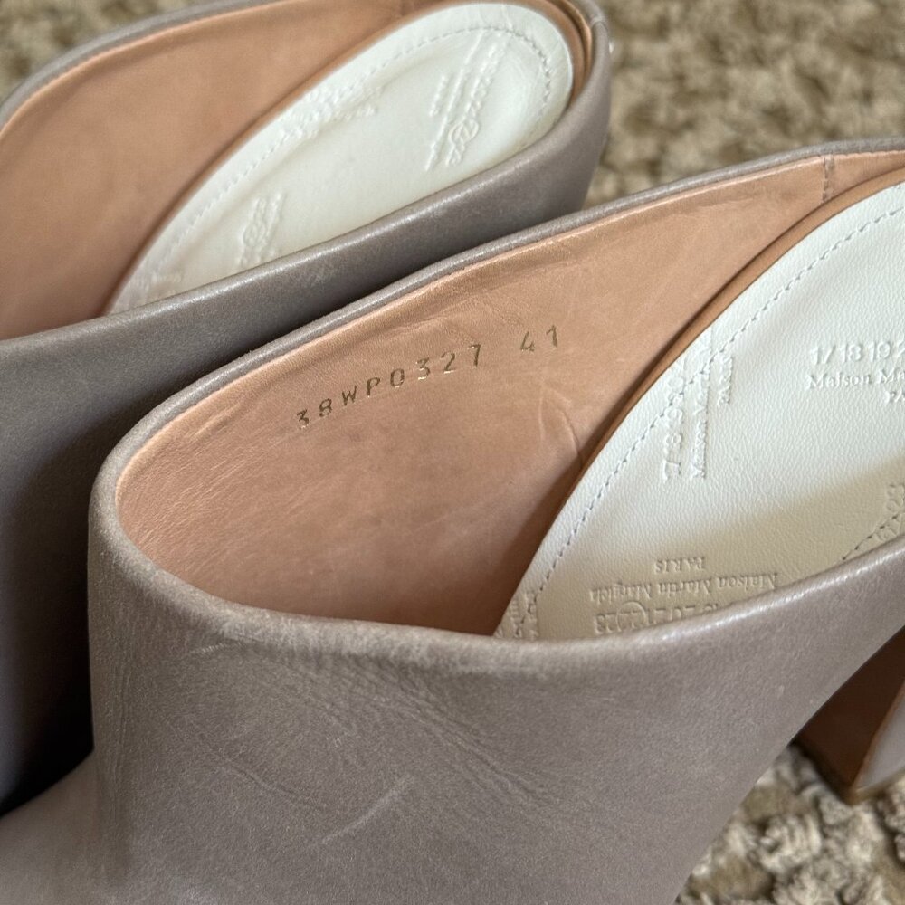 Unworn Peep Toe Mule Grey - Picture 3 of 6